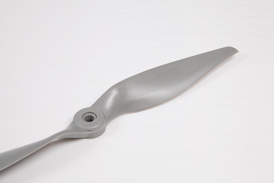 Single gray 2-blade propeller designed for RC aircraft models