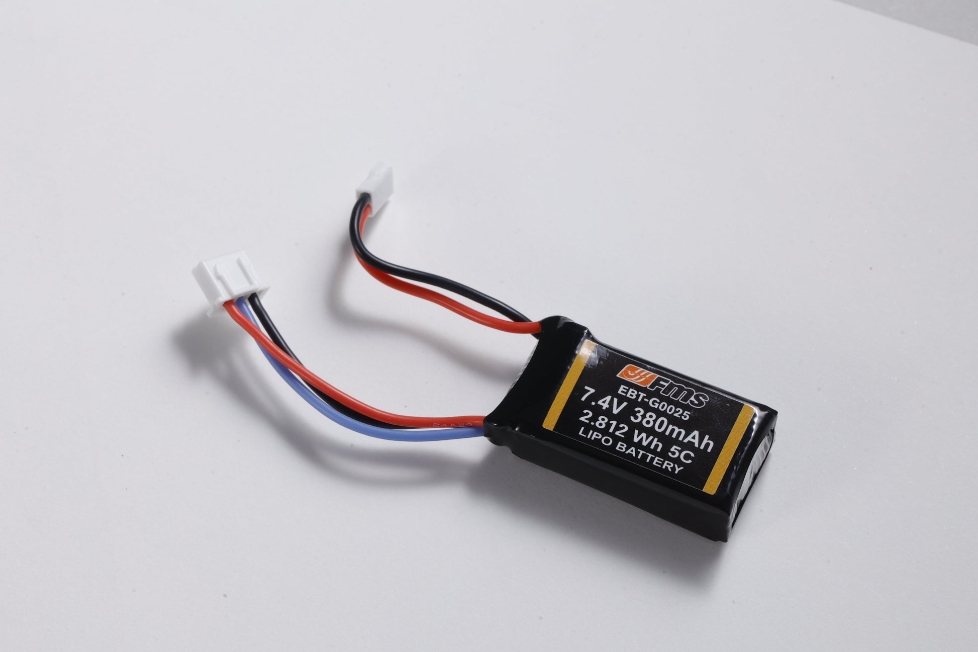 7.4V 380mAh LiPo battery for RC models with connector wires