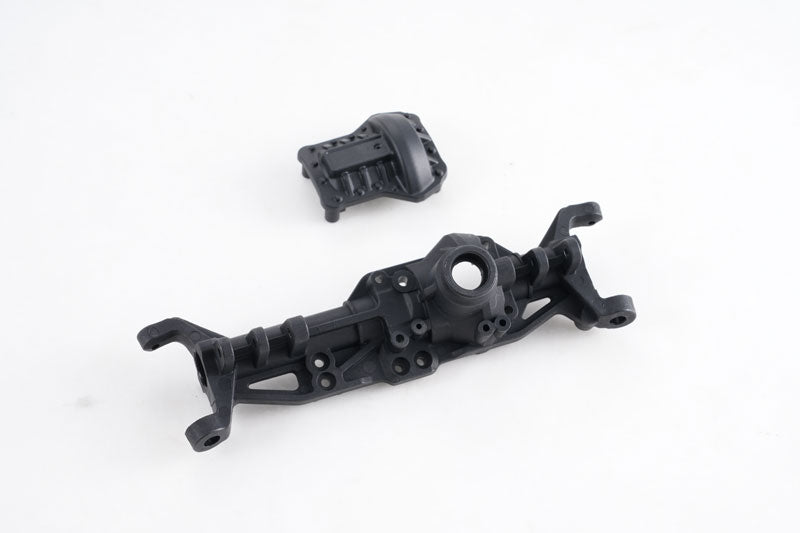 Black front axle housing and cover for FCX10 remote control models
