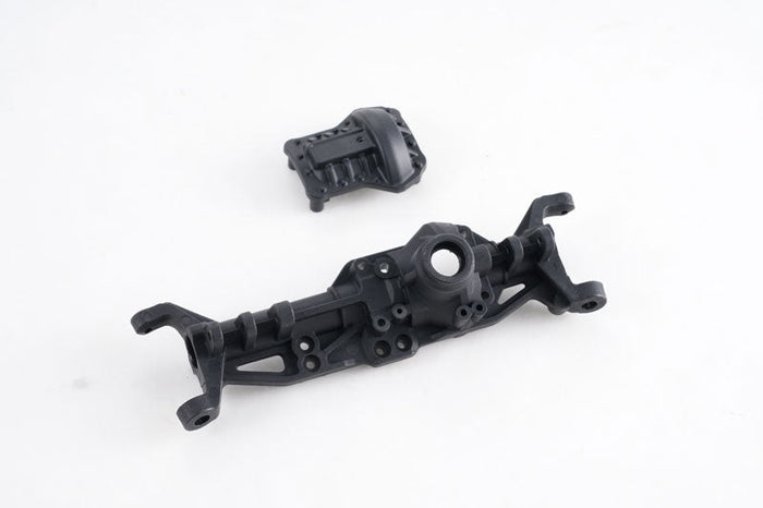 Black front axle housing and cover for FCX10 remote control models