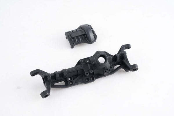 Black front axle housing and cover for FCX10 remote control models