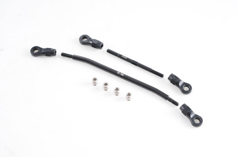 FCX10 steering linkage and panhard bar components for RC model vehicles.