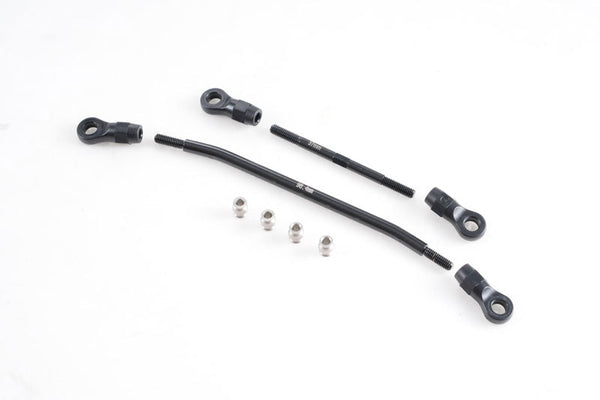 FCX10 steering linkage and panhard bar components for RC model vehicles.