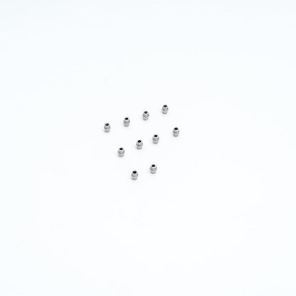 Pack of ten metal ball heads for RC models on white background