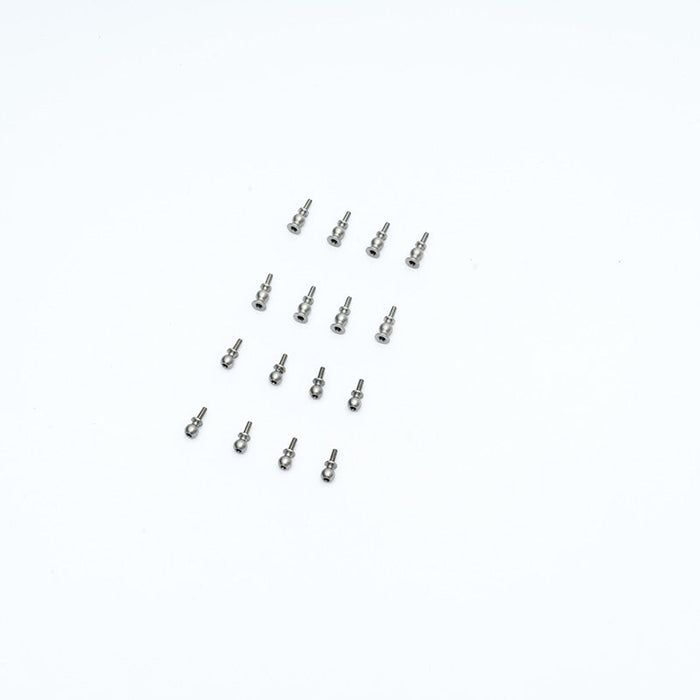 M1.4 ball head screws arranged in a grid for RC model assembly