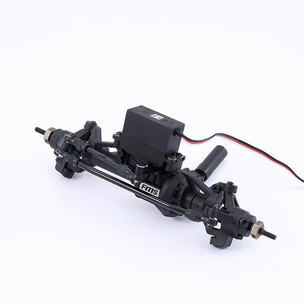 FCX10 Toyota LC80 front axle assembly with servo and linkages for RC vehicles