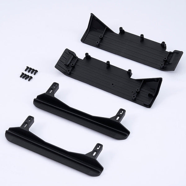 Black side plates for FCX10 Toyota LC80 chassis with included screws