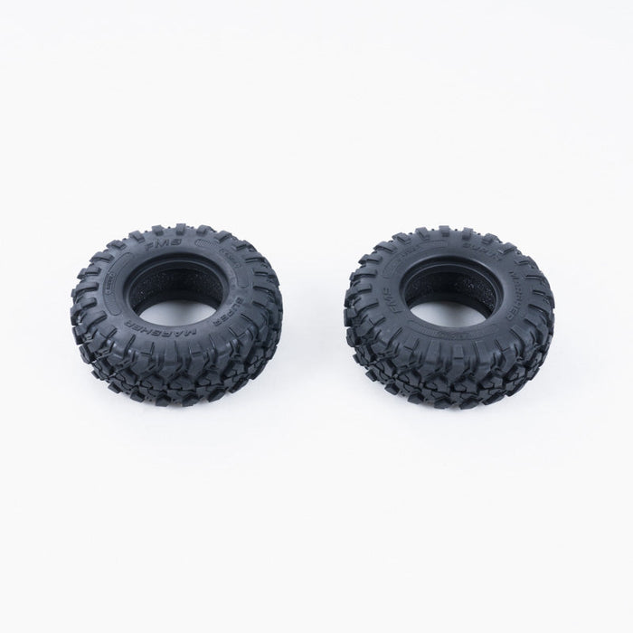 FCX10 Range Rover/Defender Mt Tires 4.3" 1 Pair (25 Degrees) with Foam