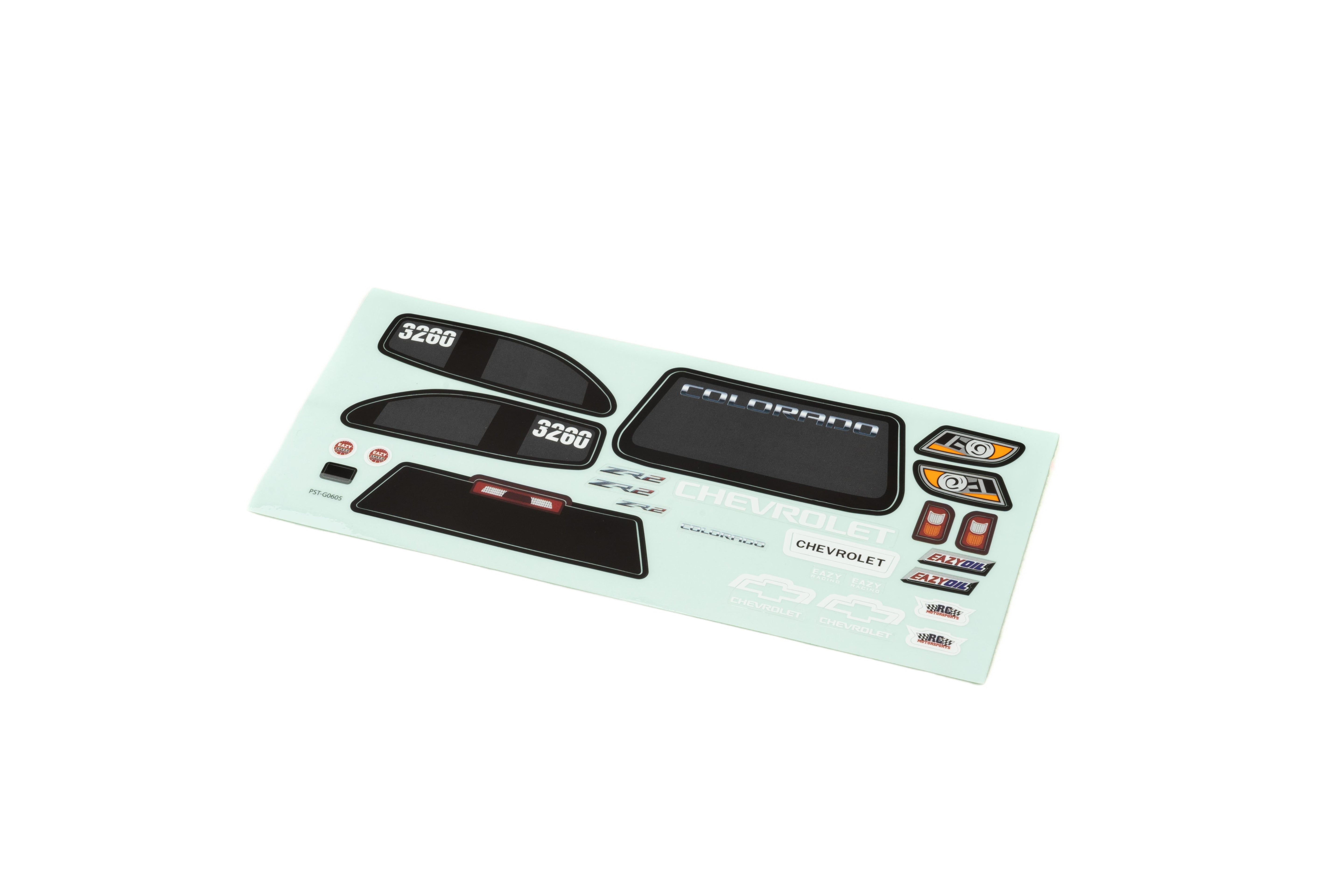 1:18 Colorado Decal Sheet (Black/Red/Blue)