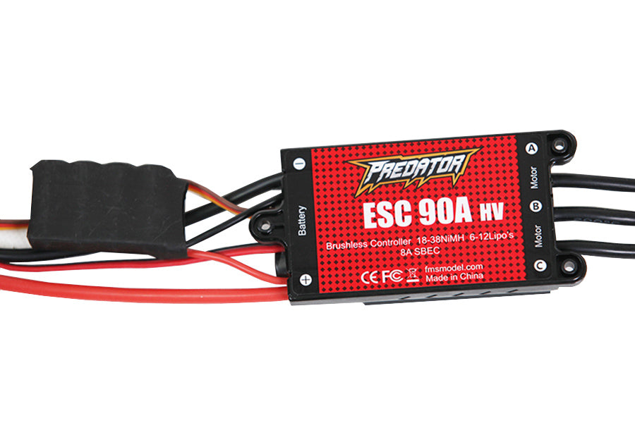 Predator 90A HV ESC with battery and motor wires for RC models
