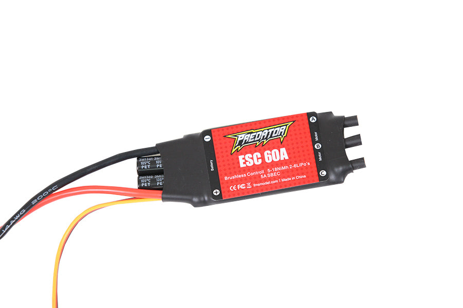 Predator 60A ESC for RC models with input cable and XT60 connector