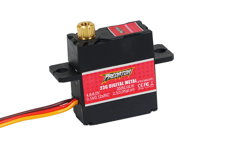 Predator 23G Digital Metal Gear Servo for RC models with voltage specifications