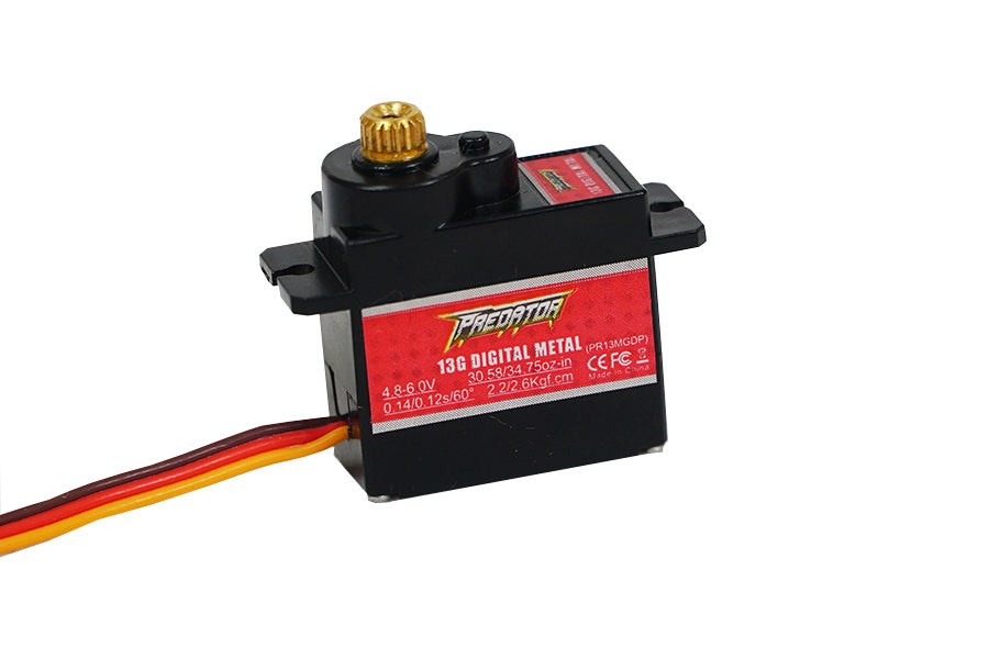 Predator 13G digital metal gear servo with cables