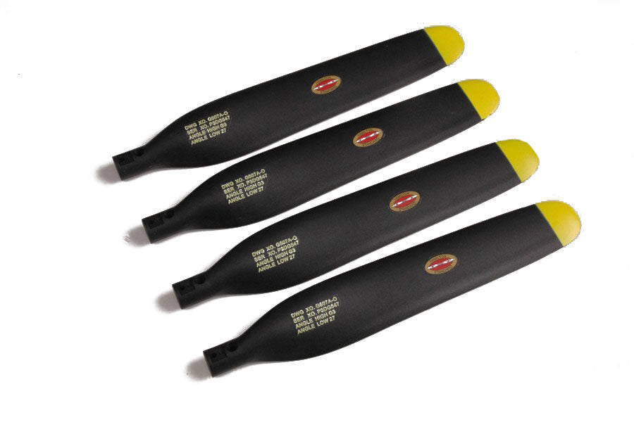Four Propellers for 1400mm F4U V3 and 1500mm P47 RC models.