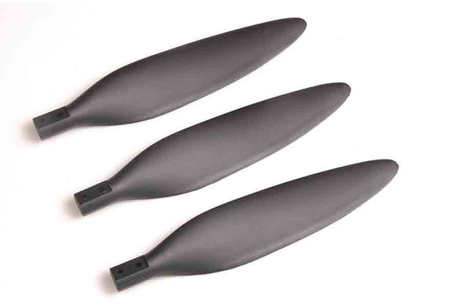 Set of three black 15*8 propellers for RC models