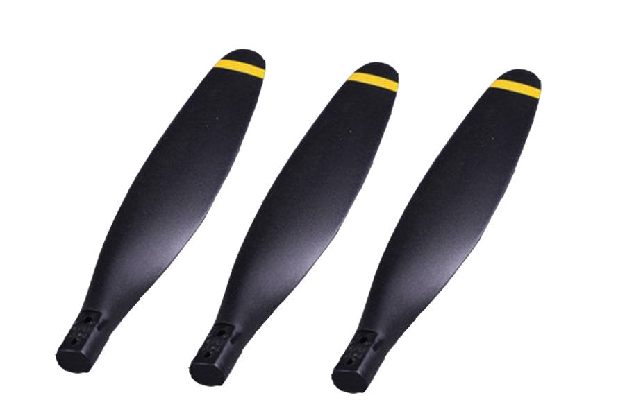 Three black propellers with yellow tips for 1400mm Zero RC model