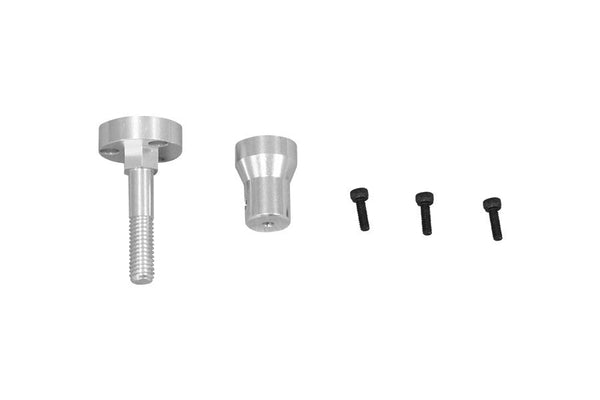 Aluminum motor shaft with screws for RC models like PC-21 and PA-18.