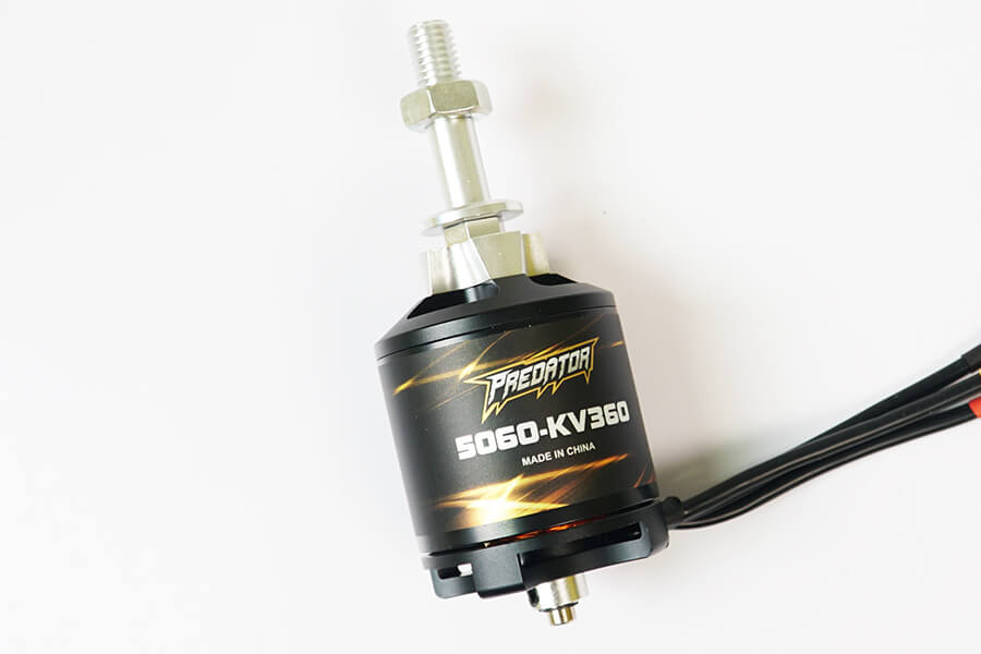 5060-KV360 motor for RC planes, black casing with silver shaft