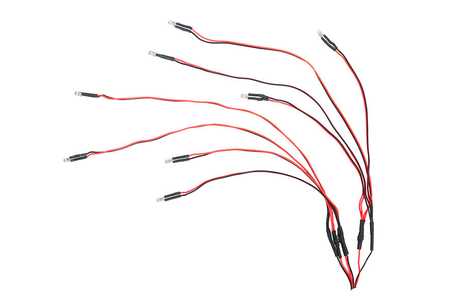 8 LED light wires for remote control models, red and black connectors