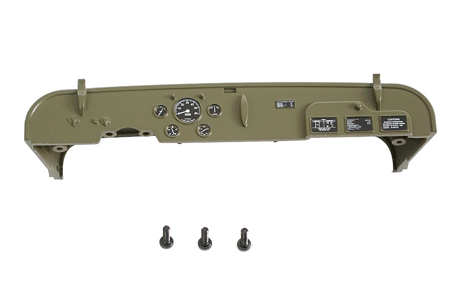 1:12 scale 1941 MB vehicle instrument panel with gauges and screws