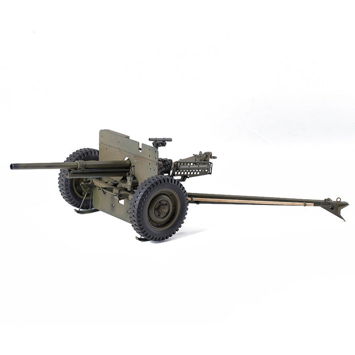 1:6 scale anti-tank gun model with realistic wheels for RC vehicles
