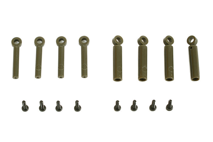 Green turnbuckles and screws for remote control models