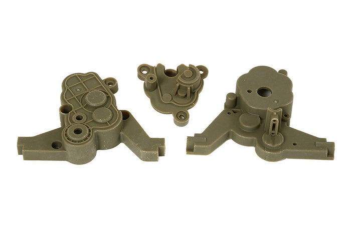 1:12 RC main gear box set components in green plastic