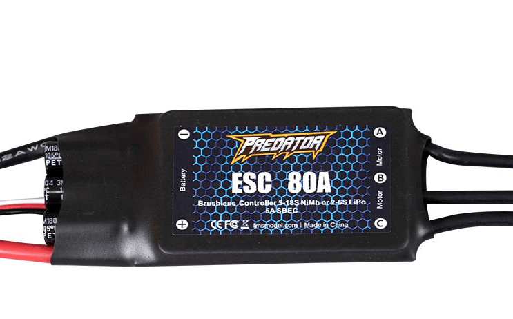 Predator 80A ESC for 70mm SU-27/J-11 with 8A BEC, XT90 connectors