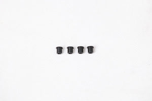 Set of four black bushings for 1:6 RC vehicles, including JIMNY and Toyota Land Cruiser.