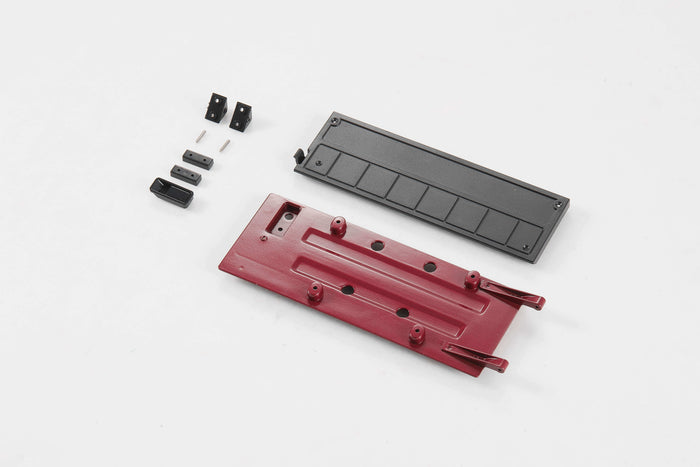 1:10 Mashigan RC model car rear door shell in red and black with mounting accessories