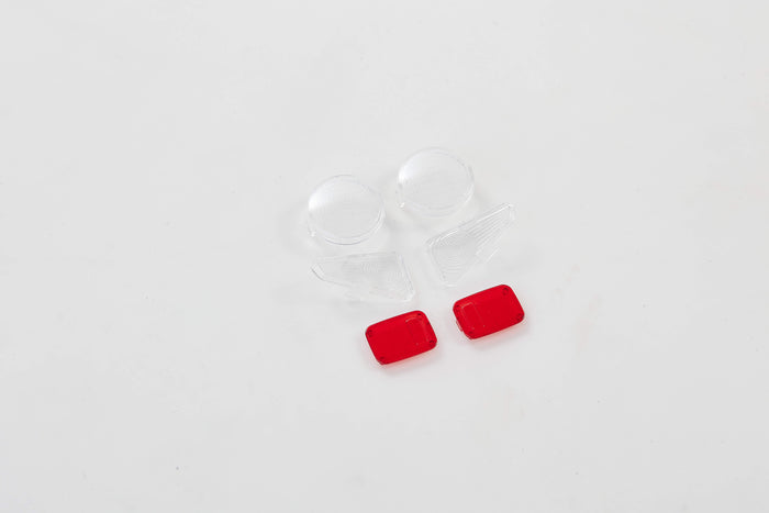 1:10 Atlas 4x4 lens set with clear lenses and red lights