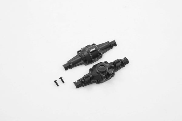 Black aluminum axle for RC models with screws, compatible with FCX24/FCX18.
