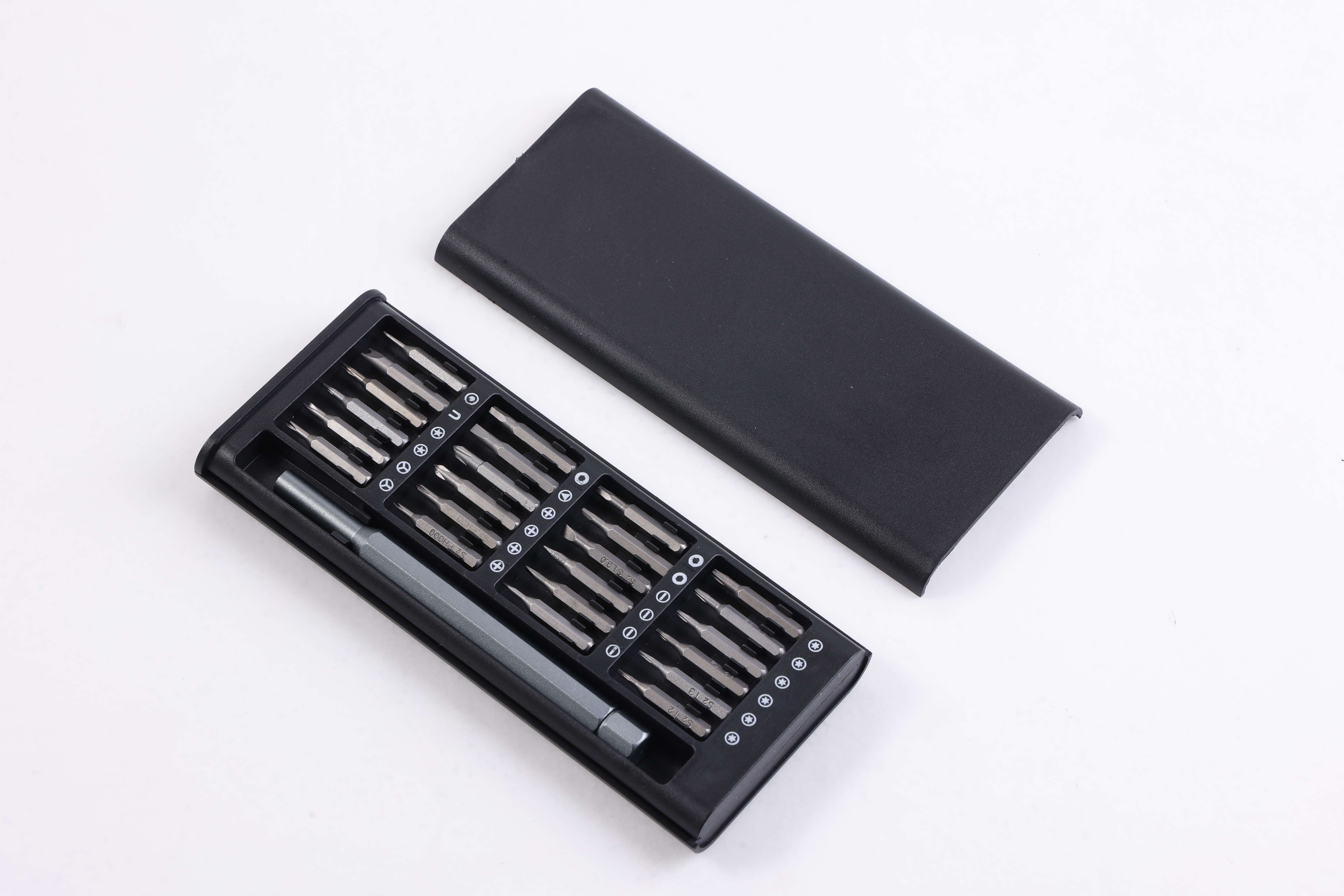 FMS 24 in 1 multi-function screwdriver set with aluminum handle and storage case