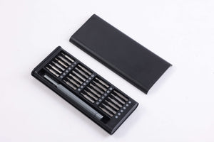 FMS 24 in 1 multi-function screwdriver set with aluminum handle and storage case